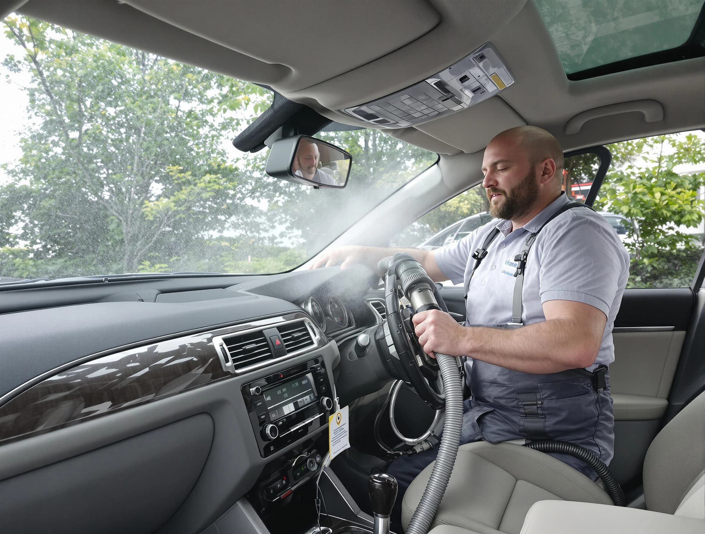 Sandia Heights Air Duct Cleaning specialist performing professional car duct cleaning in Sandia Heights