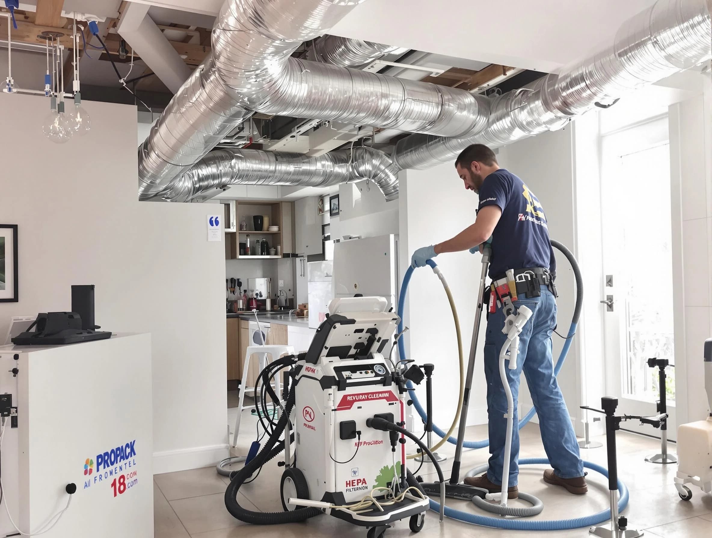 Sandia Heights Air Duct Cleaning technician performing advanced pure duct cleaning with specialized equipment in Sandia Heights
