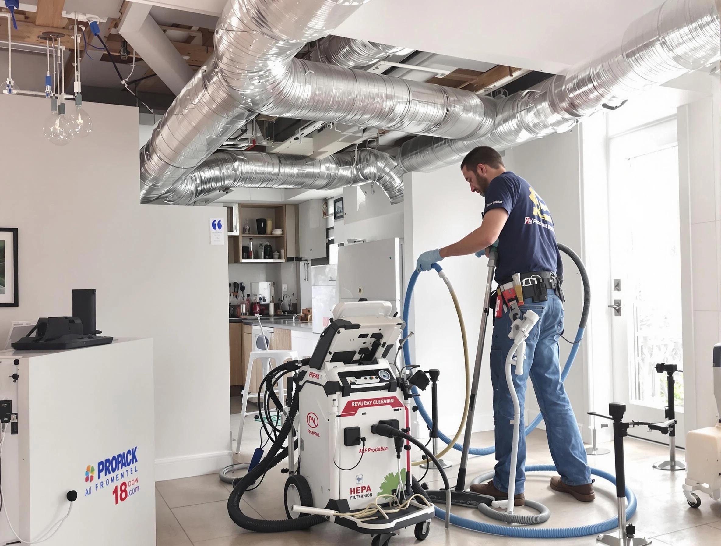 Sandia Heights Air Duct Cleaning technician performing advanced pure duct cleaning with specialized equipment in Sandia Heights